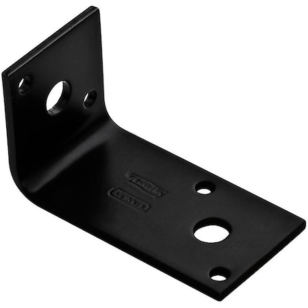 National Mfg 2.94 x 1.7 x 1.5 in. Offset Corner Brace - Black NM351481